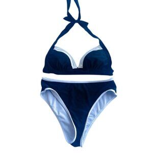 Black and White Bikini Set Women Swimsuit - Size M